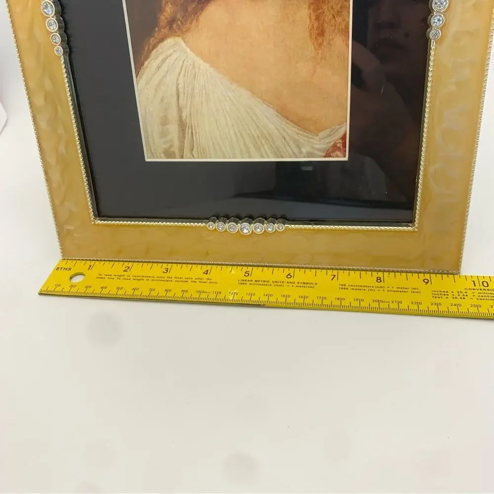 Gold Enamel Rhinestone Picture Frame - Picture 9 of 10